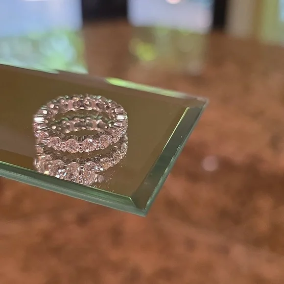 Platinum 2.88 CT Diamond Eternity Band - SZ 6 - Picture 11 of 14